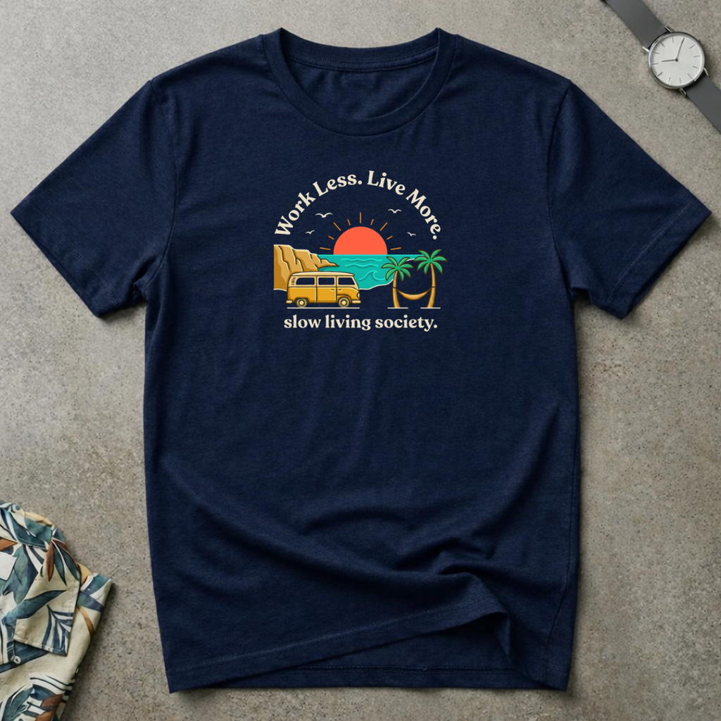 Slow living society tee