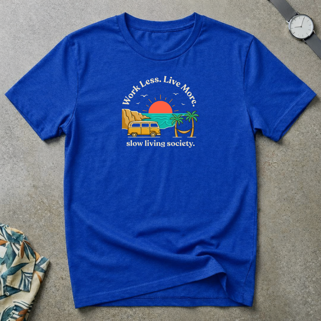 Slow living society tee